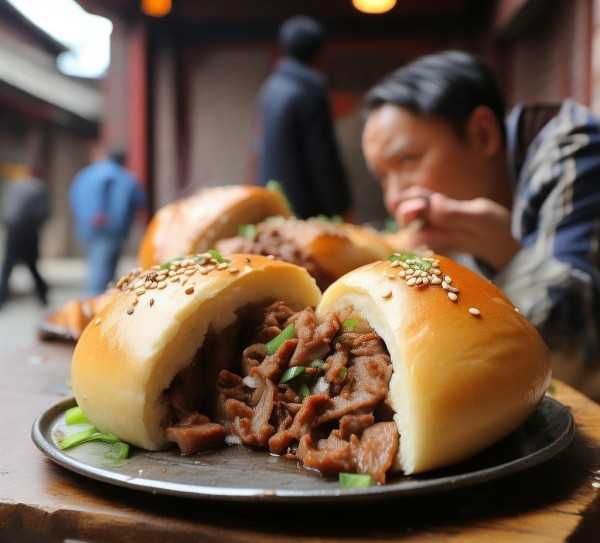 探寻陕西肉夹馍，美味之谜背后的历史与传承,肉夹馍，探寻美食之源，揭秘这一陕西特色的美味之谜,传承,风味,第1张