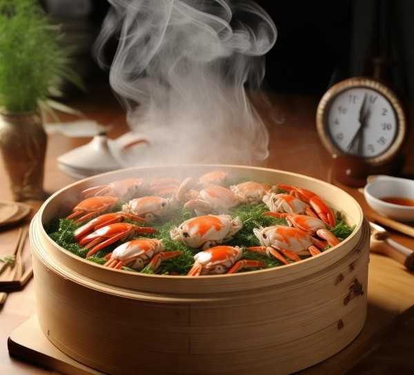河蟹蒸制时间揭秘，掌握最佳蒸蟹技巧,河蟹蒸多久最合适？揭秘蒸蟹的最佳时间与技巧,最佳时间,蒸制时间,健康饮食,第1张